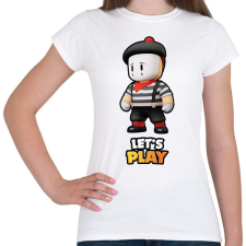 PRINTFASHION Stumble Guys - Mime Rowan - Női póló - Fehér női póló