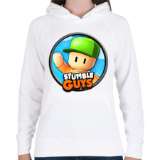 PRINTFASHION Stumble Guys - Női kapucnis pulóver - Fehér női pulóver, kardigán