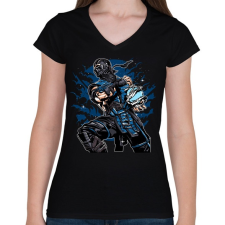 PRINTFASHION Sub Zero - Női V-nyakú póló - Fekete női póló