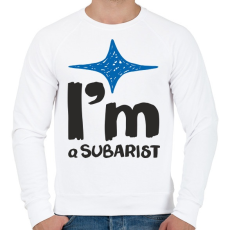 PRINTFASHION Subarist - Férfi pulóver - Fehér