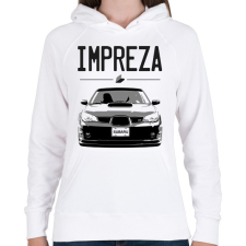 PRINTFASHION Subaru Impreza - Női kapucnis pulóver - Fehér női pulóver, kardigán