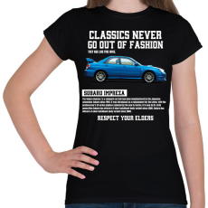 PRINTFASHION Subaru Impreza - Női póló - Fekete