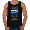 PRINTFASHION Subaru Imprezza  - Férfi atléta - Fekete