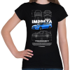 PRINTFASHION Subaru Imprezza  - Női póló - Fekete