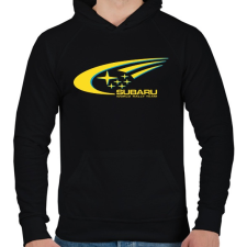 PRINTFASHION SUBARU póló - Férfi kapucnis pulóver - Fekete férfi pulóver, kardigán