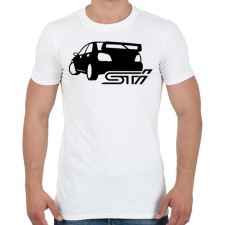 PRINTFASHION Subaru STi - Férfi póló - Fehér férfi póló