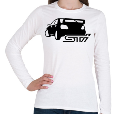 PRINTFASHION Subaru STi - Női hosszú ujjú póló - Fehér