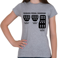 PRINTFASHION Subaru vezetés - Női póló - Sport szürke női póló