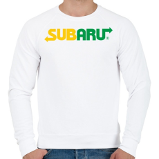 PRINTFASHION Subway Subaru - Férfi pulóver - Fehér