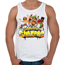 PRINTFASHION Subway surfers - Férfi atléta - Fehér atléta, trikó