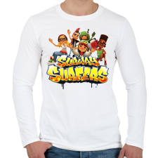 PRINTFASHION Subway surfers - Férfi hosszú ujjú póló - Fehér férfi póló