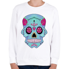 PRINTFASHION SUGARSKULL - Gyerek pulóver - Fehér gyerek pulóver, kardigán