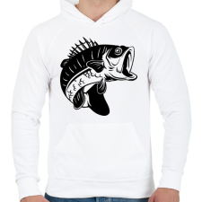 PRINTFASHION sügér - Férfi kapucnis pulóver - Fehér férfi pulóver, kardigán