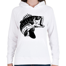 PRINTFASHION sügér - Női kapucnis pulóver - Fehér