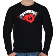 PRINTFASHION SUKUNA MOUTH - Férfi pulóver - Fekete férfi pulóver, kardigán