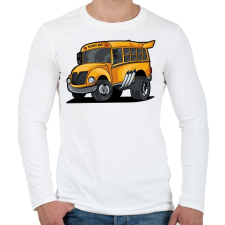 PRINTFASHION Sulibusz - Férfi hosszú ujjú póló - Fehér férfi póló