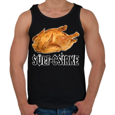 PRINTFASHION Sült csirke  - Férfi atléta - Fekete