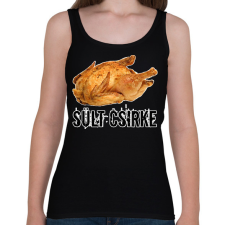 PRINTFASHION Sült csirke  - Női atléta - Fekete női trikó