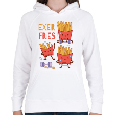 PRINTFASHION Sültkrumpli edzés - Női kapucnis pulóver - Fehér női pulóver, kardigán