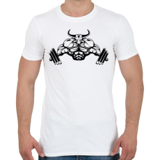 PRINTFASHION Súlyemelés - Férfi póló - Fehér