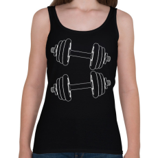 PRINTFASHION Súlyzó  - Női atléta - Fekete