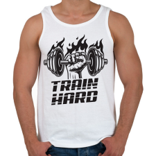 PRINTFASHION Súlyzós edzés  - Férfi atléta - Fehér atléta, trikó