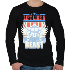 PRINTFASHION Súlyzós edzés  - Férfi hosszú ujjú póló - Fekete férfi póló