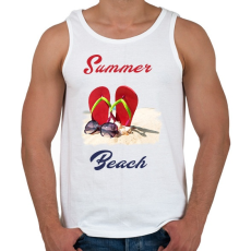 PRINTFASHION summer beach - Férfi atléta - Fehér