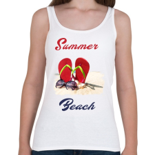 PRINTFASHION summer beach - Női atléta - Fehér női trikó