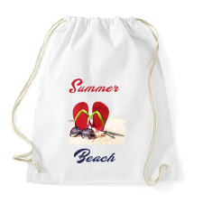 PRINTFASHION summer beach - Sportzsák, Tornazsák - Fehér tornazsák