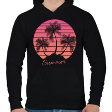 PRINTFASHION summer - Férfi kapucnis pulóver - Fekete férfi pulóver, kardigán