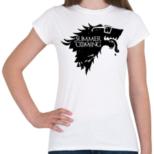 PRINTFASHION Summer is Coming black - Női póló - Fehér női póló