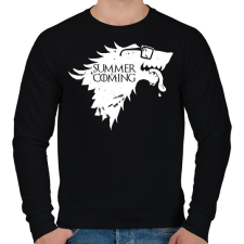 PRINTFASHION Summer is Coming white - Férfi pulóver - Fekete férfi pulóver, kardigán