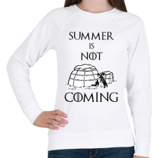 PRINTFASHION summer is not coming - Női pulóver - Fehér női pulóver, kardigán