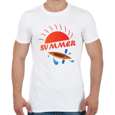 PRINTFASHION Summer - Nyár - kajak-kenu - Férfi póló - Fehér férfi póló