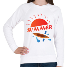 PRINTFASHION Summer - Nyár - kajak-kenu - Női pulóver - Fehér női pulóver, kardigán