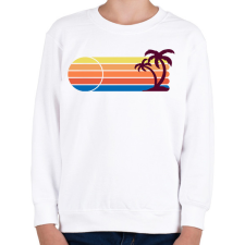 PRINTFASHION Summer palm - Gyerek pulóver - Fehér gyerek pulóver, kardigán