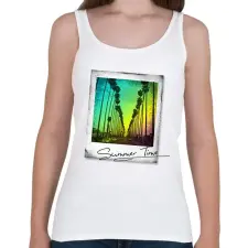 PRINTFASHION Summer Time - Női atléta - Fehér női trikó