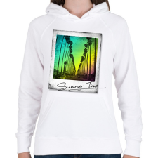 PRINTFASHION Summer Time - Női kapucnis pulóver - Fehér női pulóver, kardigán