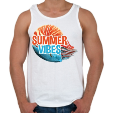 PRINTFASHION Summer Vibes - Férfi atléta - Fehér atléta, trikó