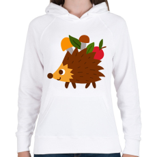 PRINTFASHION Sündisznó  - Női kapucnis pulóver - Fehér