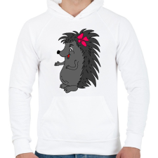 PRINTFASHION Süni - Férfi kapucnis pulóver - Fehér férfi pulóver, kardigán