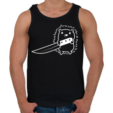 PRINTFASHION Süni késsel - Férfi atléta - Fekete
