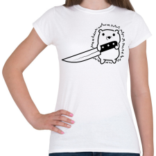 PRINTFASHION Süni késsel - Női póló - Fehér női póló