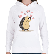 PRINTFASHION Süni  - Női kapucnis pulóver - Fehér