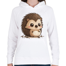 PRINTFASHION süni - Női kapucnis pulóver - Fehér női pulóver, kardigán