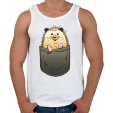 PRINTFASHION Süni zsebminta - Férfi atléta - Fehér atléta, trikó