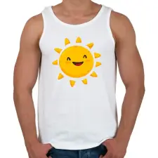 PRINTFASHION sunn - Férfi atléta - Fehér atléta, trikó