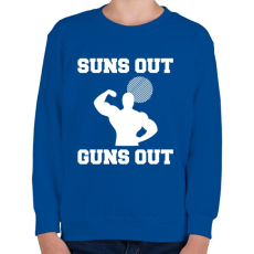 PRINTFASHION Suns Out Guns Out - Gyerek pulóver - Királykék