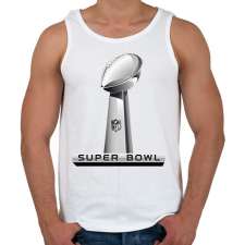 PRINTFASHION Super Bowl logo - Férfi atléta - Fehér atléta, trikó